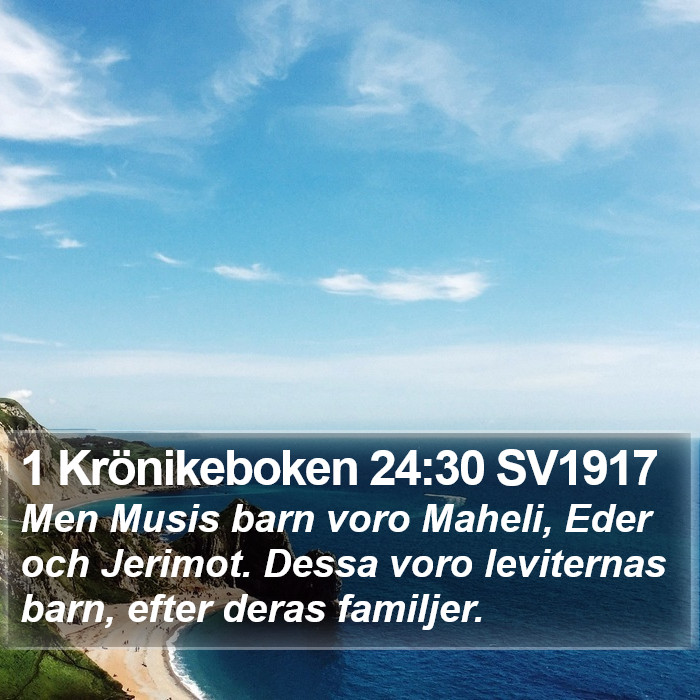 1 Krönikeboken 24:30 SV1917 Bible Study