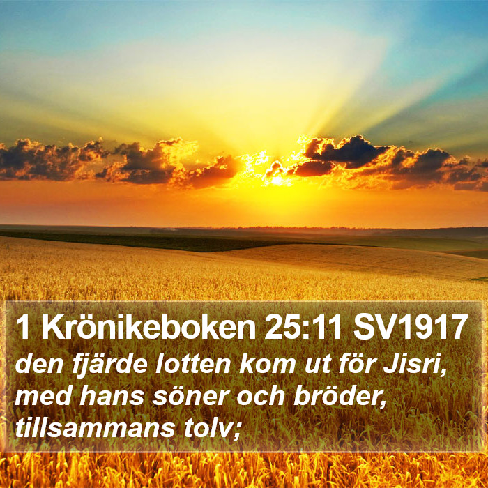 1 Krönikeboken 25:11 SV1917 Bible Study