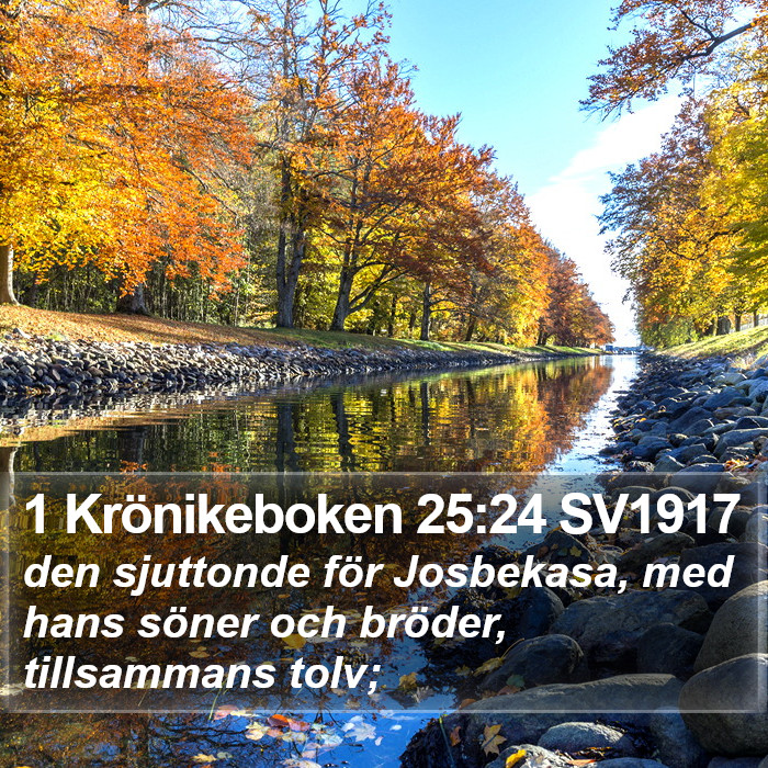 1 Krönikeboken 25:24 SV1917 Bible Study