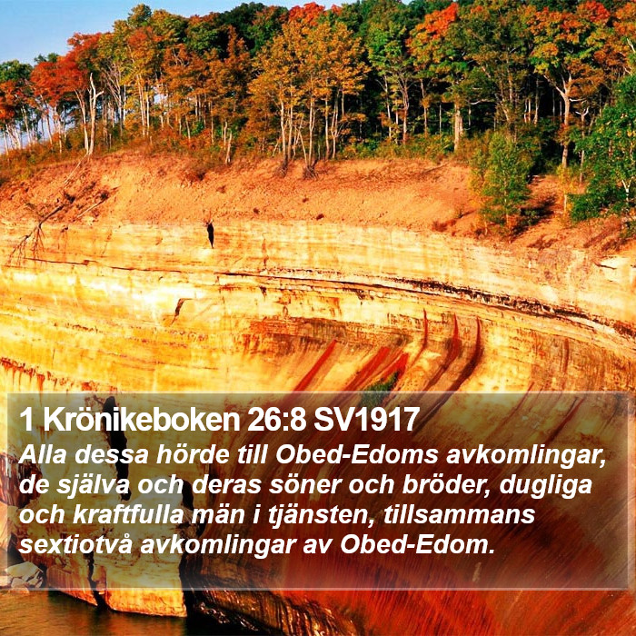 1 Krönikeboken 26:8 SV1917 Bible Study