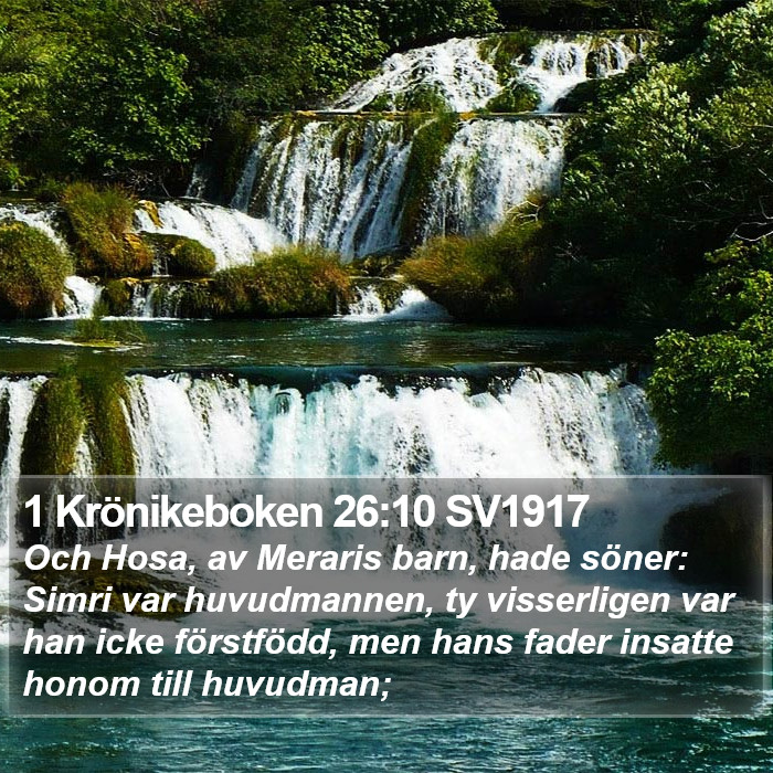1 Krönikeboken 26:10 SV1917 Bible Study