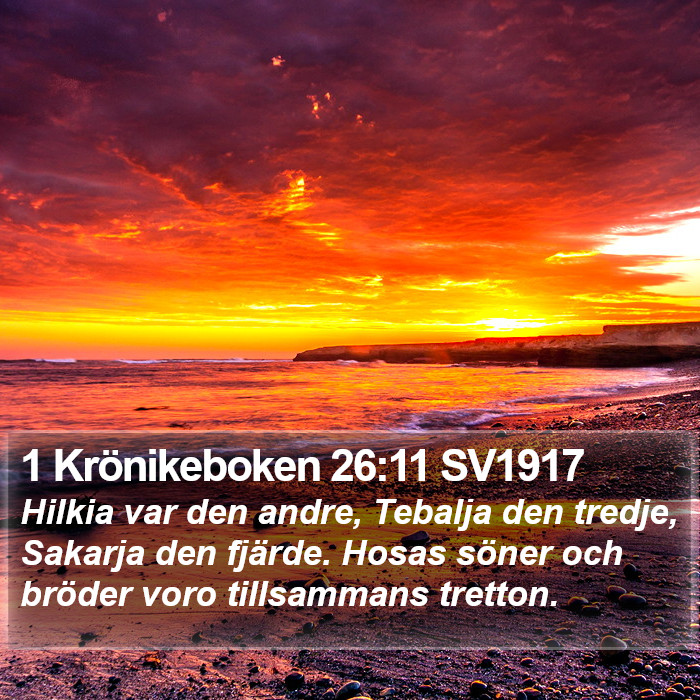 1 Krönikeboken 26:11 SV1917 Bible Study