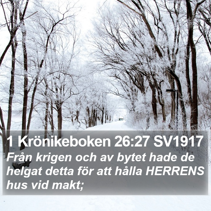 1 Krönikeboken 26:27 SV1917 Bible Study