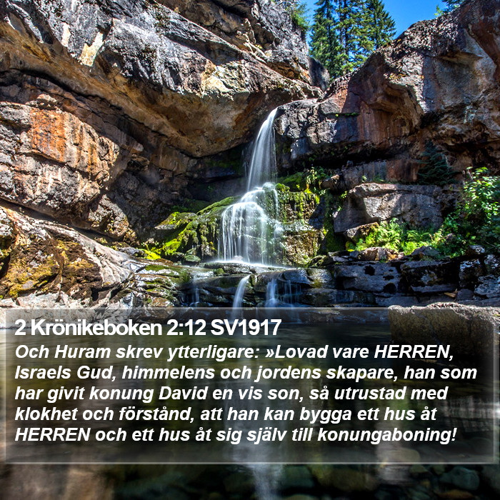 2 Krönikeboken 2:12 SV1917 Bible Study