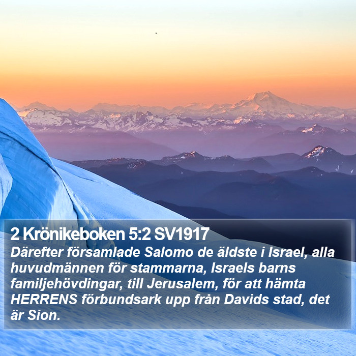 2 Krönikeboken 5:2 SV1917 Bible Study
