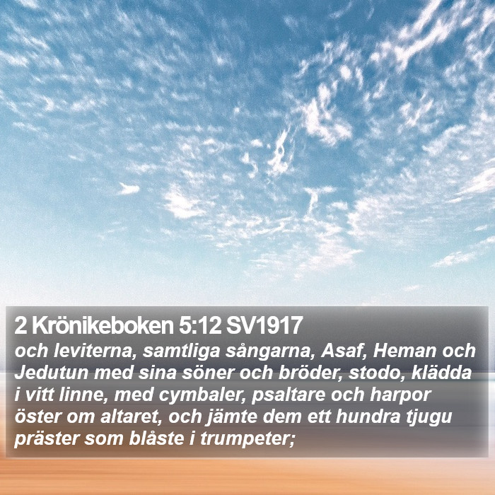 2 Krönikeboken 5:12 SV1917 Bible Study