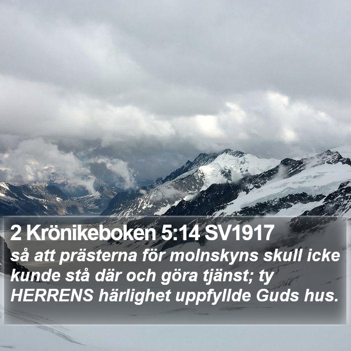 2 Krönikeboken 5:14 SV1917 Bible Study