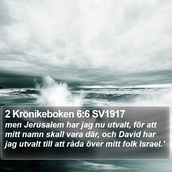 2 Krönikeboken 6:6 SV1917 Bible Study