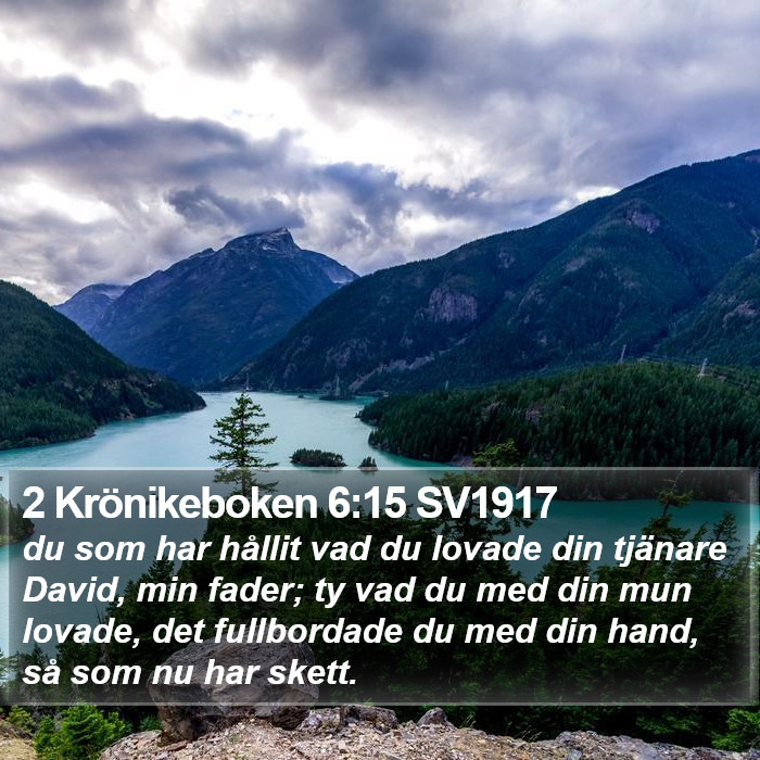 2 Krönikeboken 6:15 SV1917 Bible Study