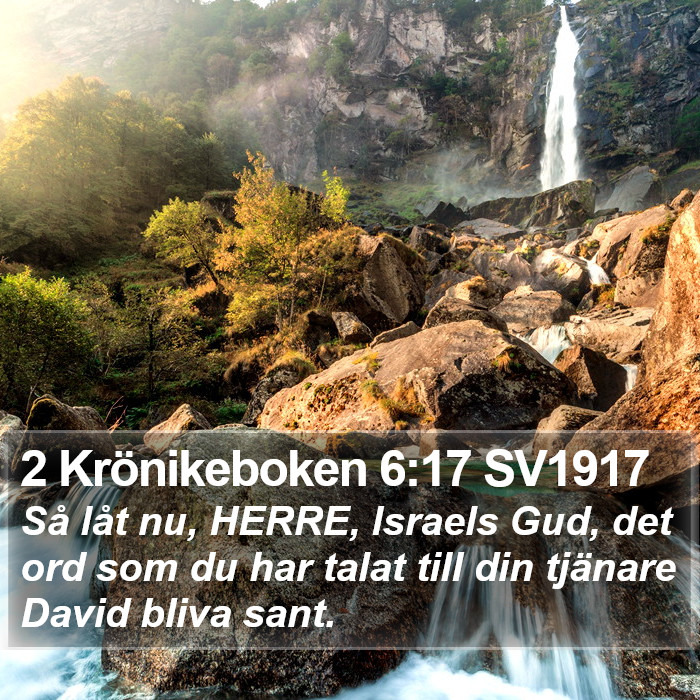 2 Krönikeboken 6:17 SV1917 Bible Study