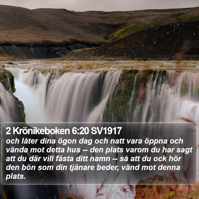 2 Krönikeboken 6:20 SV1917 Bible Study