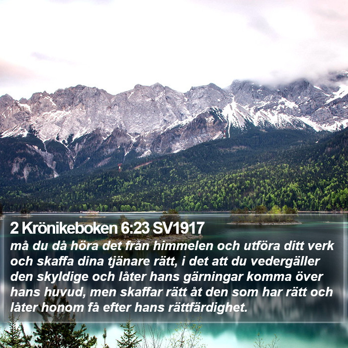 2 Krönikeboken 6:23 SV1917 Bible Study