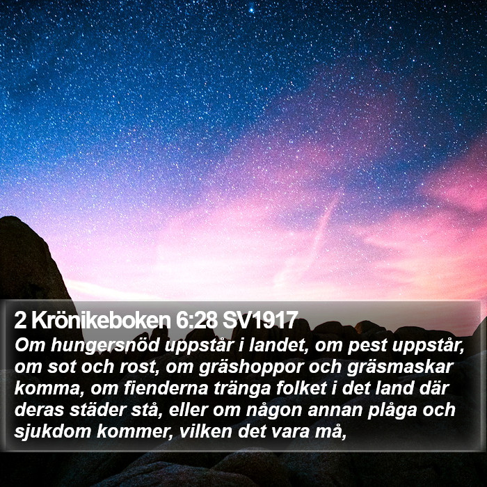 2 Krönikeboken 6:28 SV1917 Bible Study