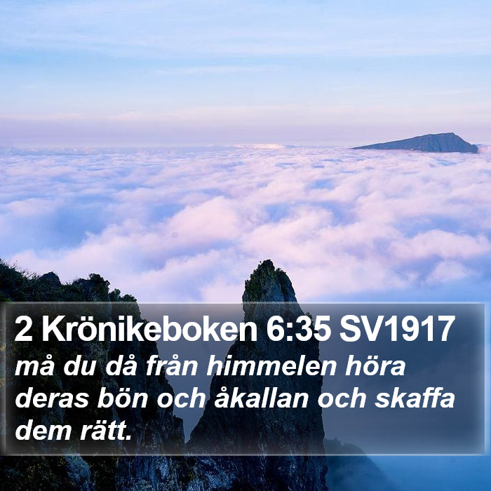 2 Krönikeboken 6:35 SV1917 Bible Study
