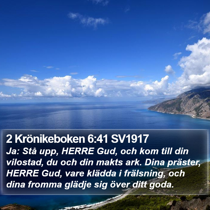 2 Krönikeboken 6:41 SV1917 Bible Study