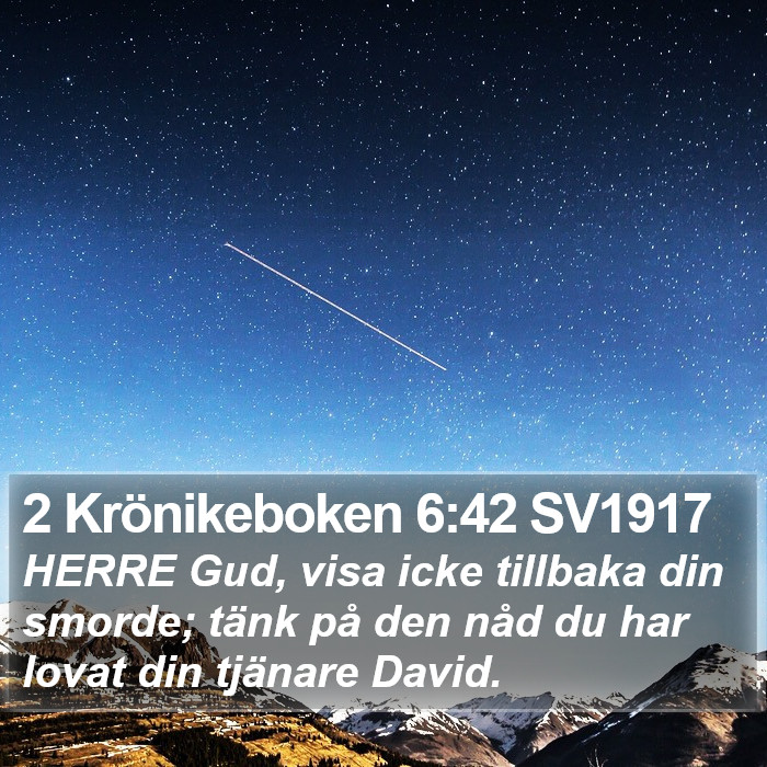 2 Krönikeboken 6:42 SV1917 Bible Study