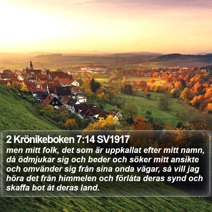 2 Krönikeboken 7:14 SV1917 Bible Study