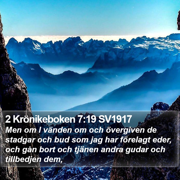 2 Krönikeboken 7:19 SV1917 Bible Study