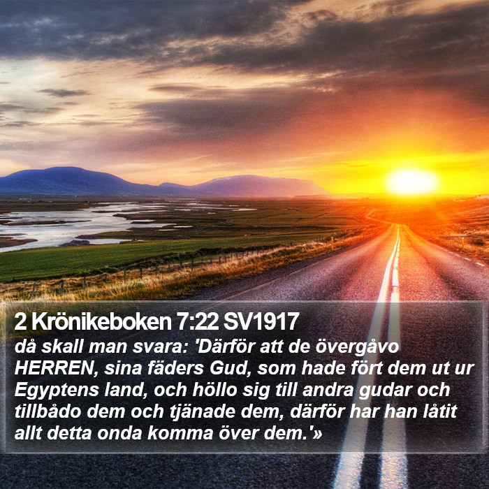 2 Krönikeboken 7:22 SV1917 Bible Study