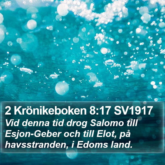 2 Krönikeboken 8:17 SV1917 Bible Study