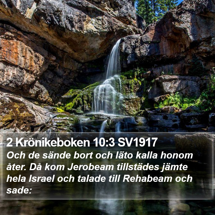 2 Krönikeboken 10:3 SV1917 Bible Study