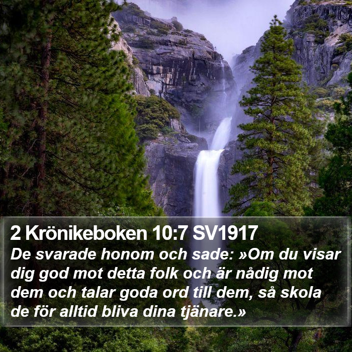 2 Krönikeboken 10:7 SV1917 Bible Study