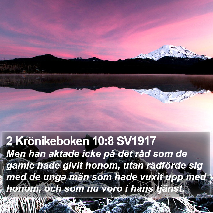 2 Krönikeboken 10:8 SV1917 Bible Study