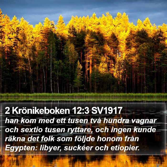 2 Krönikeboken 12:3 SV1917 Bible Study