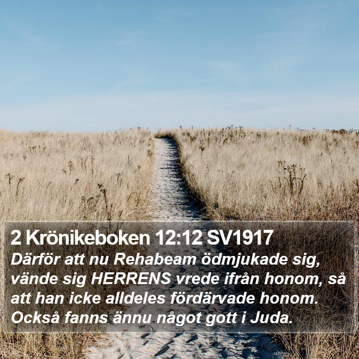 2 Krönikeboken 12:12 SV1917 Bible Study