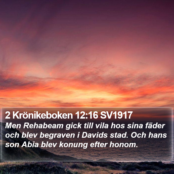 2 Krönikeboken 12:16 SV1917 Bible Study