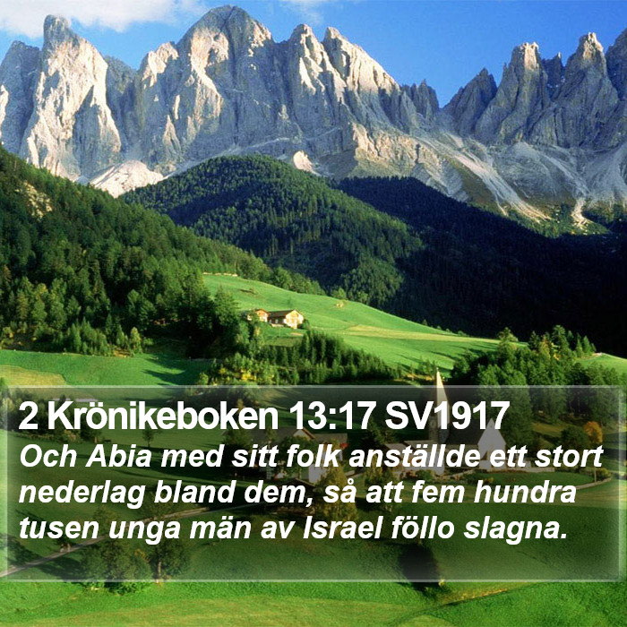 2 Krönikeboken 13:17 SV1917 Bible Study