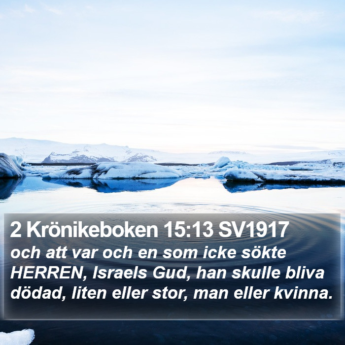2 Krönikeboken 15:13 SV1917 Bible Study
