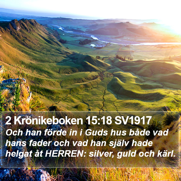 2 Krönikeboken 15:18 SV1917 Bible Study
