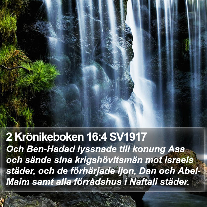 2 Krönikeboken 16:4 SV1917 Bible Study