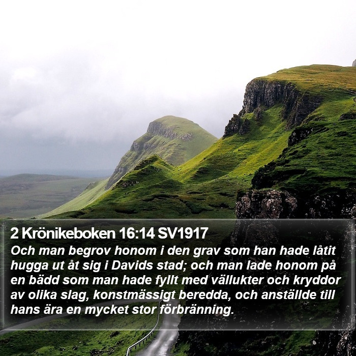 2 Krönikeboken 16:14 SV1917 Bible Study