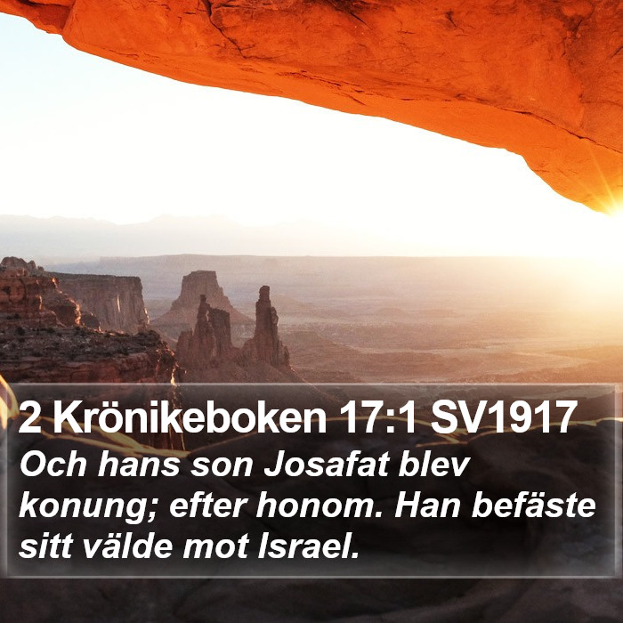 2 Krönikeboken 17:1 SV1917 Bible Study