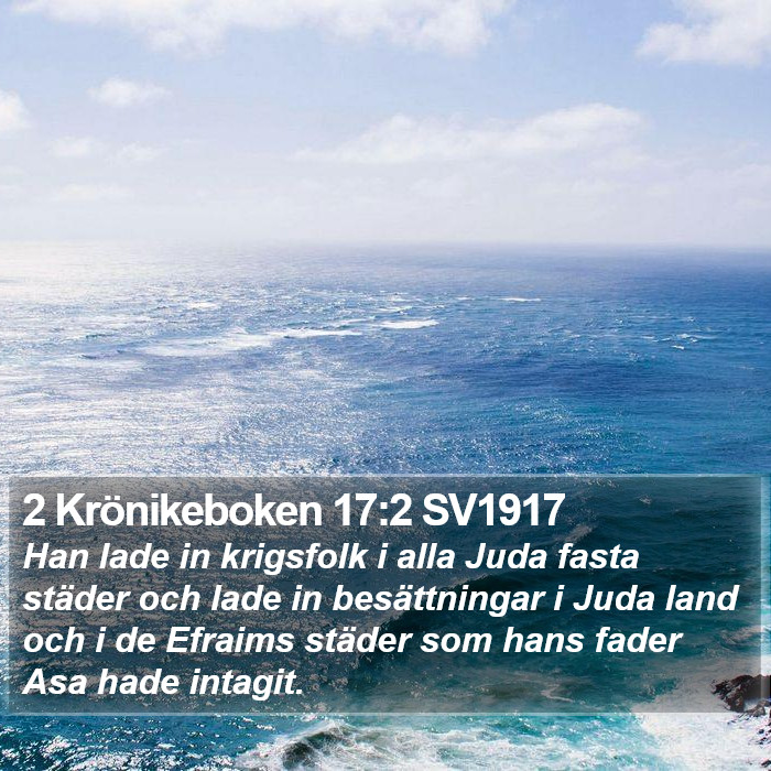 2 Krönikeboken 17:2 SV1917 Bible Study