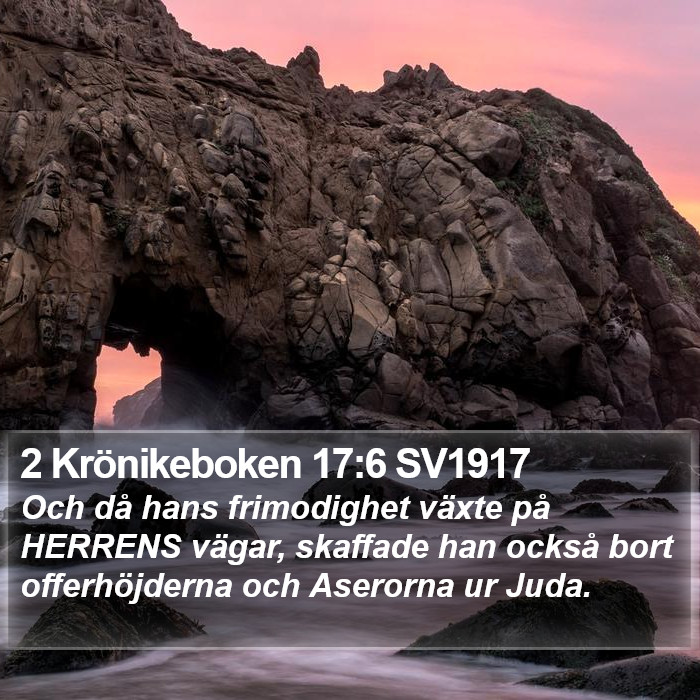 2 Krönikeboken 17:6 SV1917 Bible Study