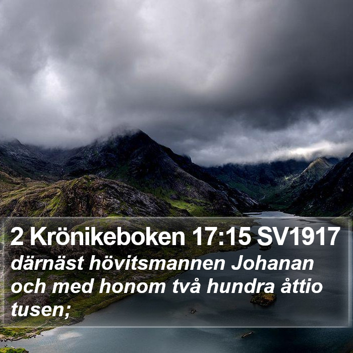 2 Krönikeboken 17:15 SV1917 Bible Study