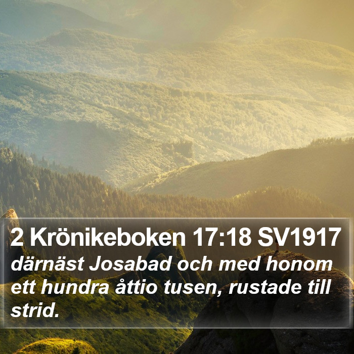 2 Krönikeboken 17:18 SV1917 Bible Study