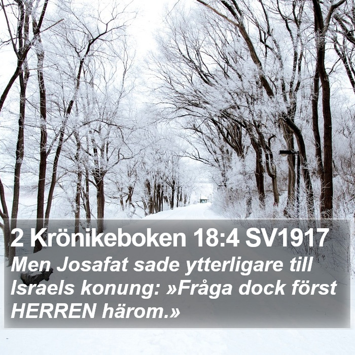 2 Krönikeboken 18:4 SV1917 Bible Study