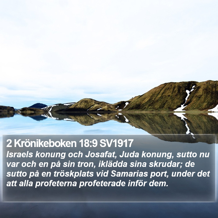 2 Krönikeboken 18:9 SV1917 Bible Study
