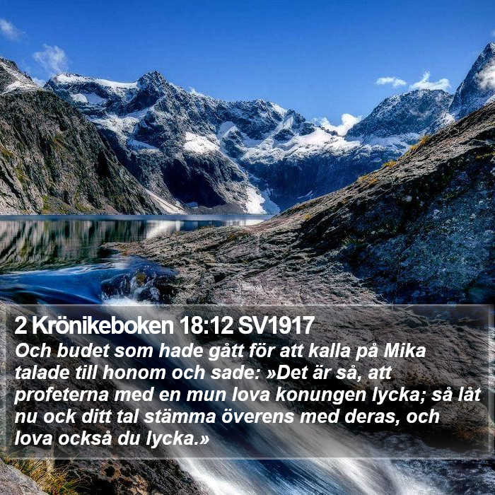 2 Krönikeboken 18:12 SV1917 Bible Study