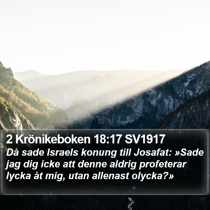 2 Krönikeboken 18:17 SV1917 Bible Study