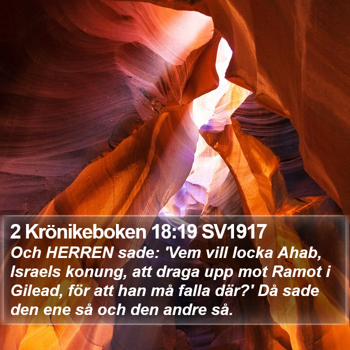 2 Krönikeboken 18:19 SV1917 Bible Study