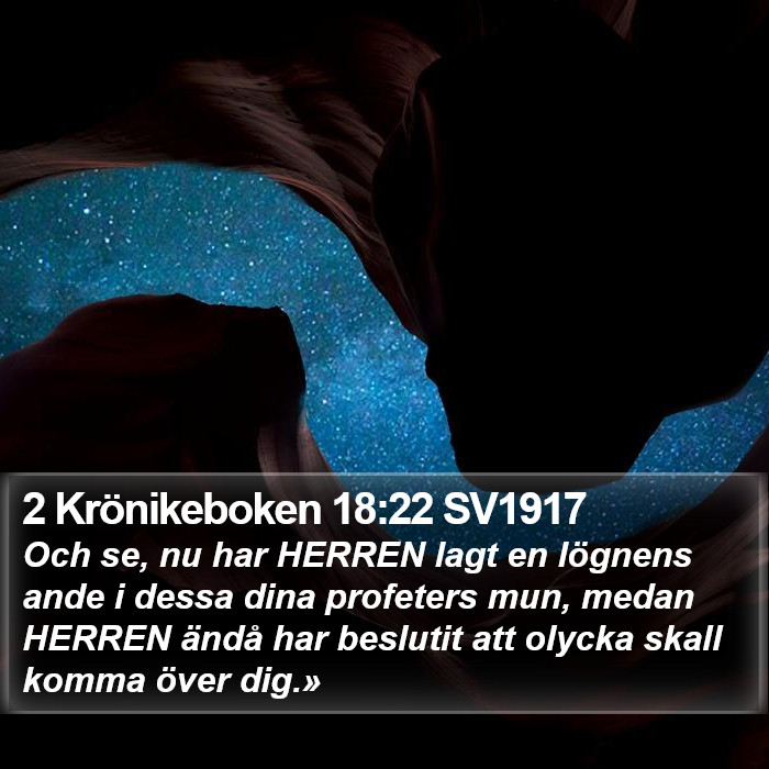 2 Krönikeboken 18:22 SV1917 Bible Study