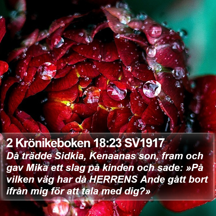 2 Krönikeboken 18:23 SV1917 Bible Study