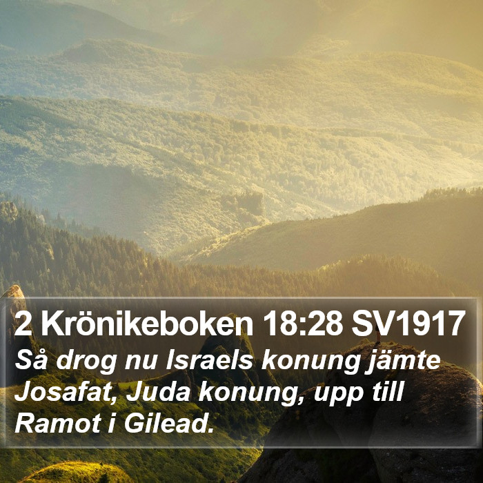 2 Krönikeboken 18:28 SV1917 Bible Study
