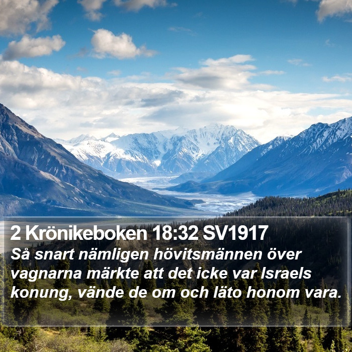 2 Krönikeboken 18:32 SV1917 Bible Study