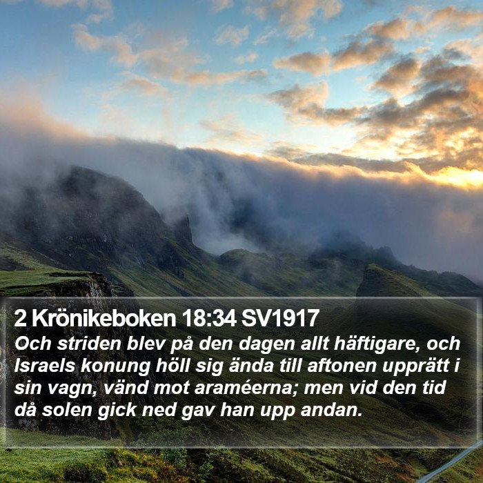 2 Krönikeboken 18:34 SV1917 Bible Study